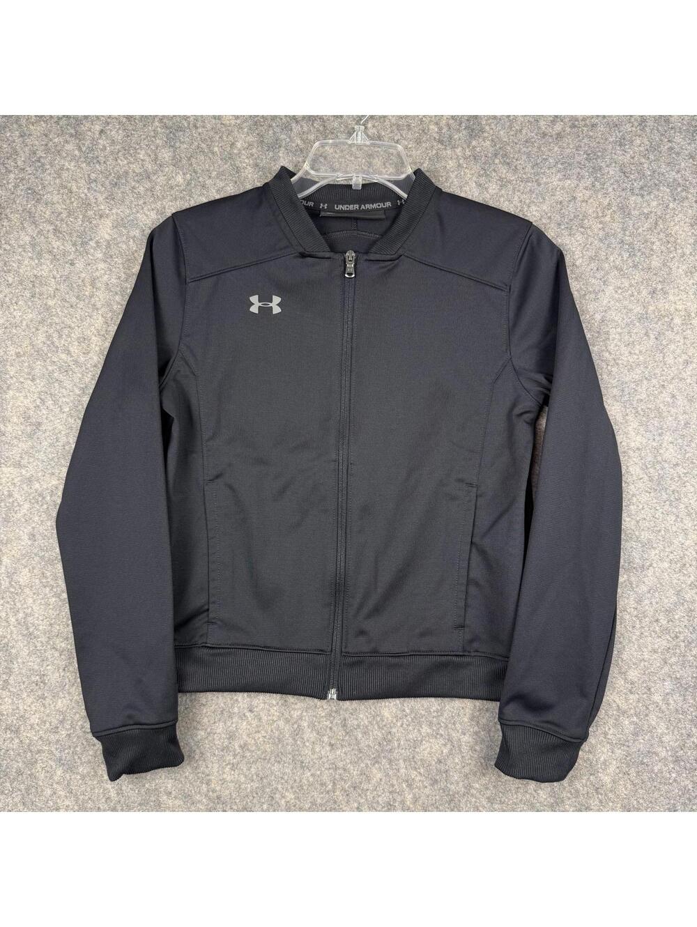 Under Armour Youth Boy’s Girl’s Full Zip Loose Jacket Black Size Large EUC 699
